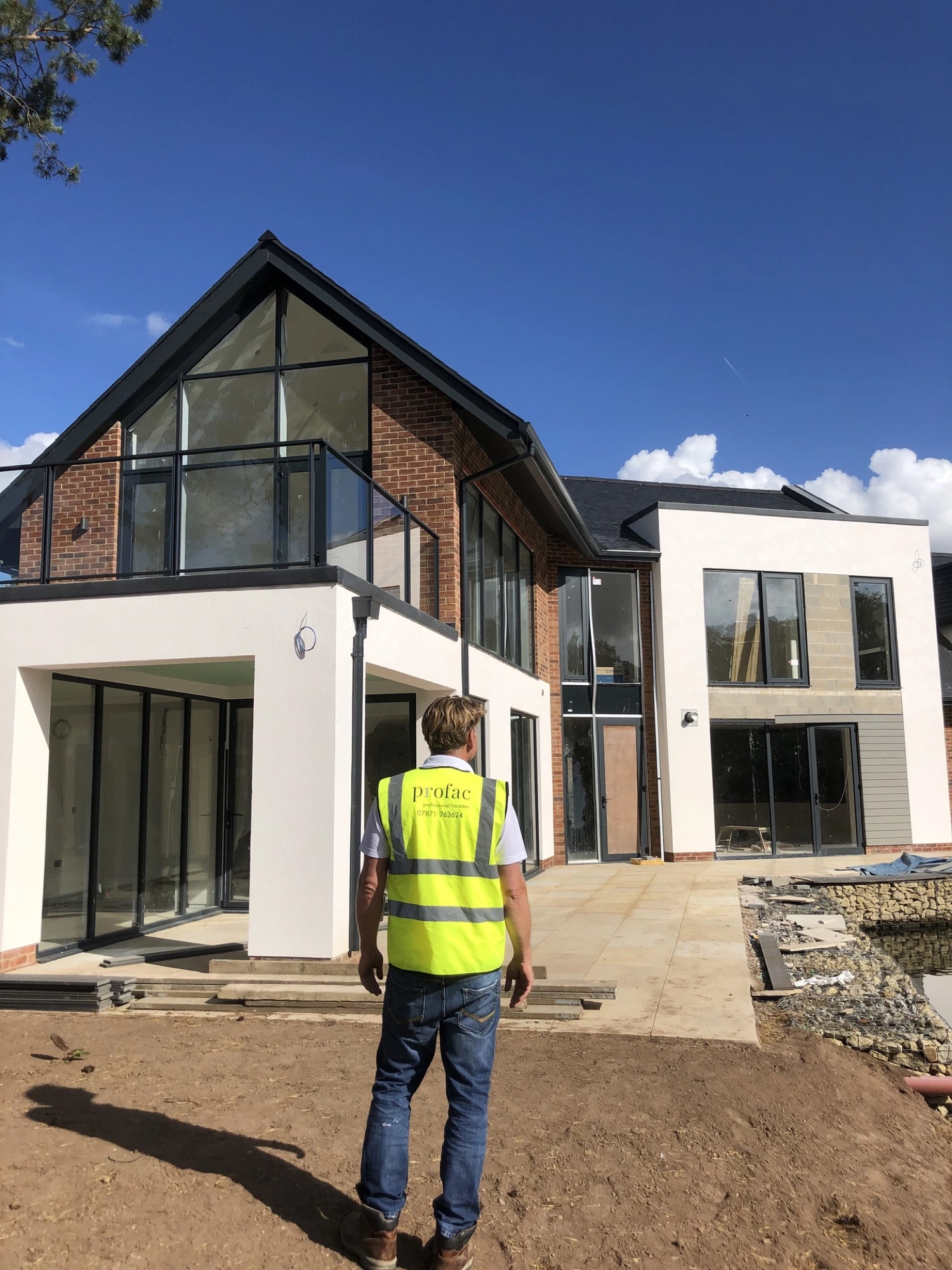 Profac site manager on a completed project